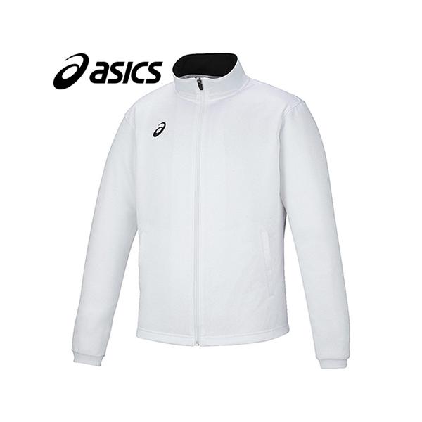 アシックス asics トレーニングジャケット XAT145 01 ホワイト トレーニングウェア 上着 長袖 スポーツウェア アウター メンズ ジャケット