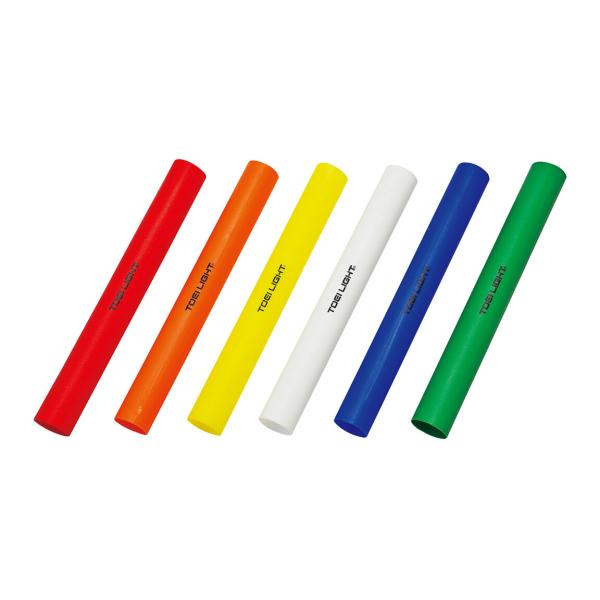 送料無料 バトン 信号機 運動会用品運動会の必需品、プラスチック製6本セット。収納用ナイロンケース付。サイズ：直径37mm×長さ約30cm