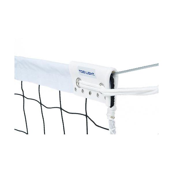 送料無料 球技 バレー 学校体育 部活動 備品6人制バレーボールネット上部コーナー加工タイプ。新規格・上下白帯付。サイズ：幅1m、長さ9.5m