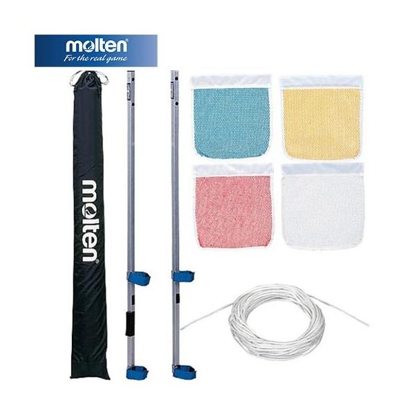 サーブの的として、レシーブをあげる時の目安として、トスをあげる時の目安として、スパイクのネットの間を狙って打つ練習に。 部品対応としてVSUBP（バックル付ポール）、VSUP（ポール）、VSUN（ネット4枚セット）、VSUBAG（収納ケース...