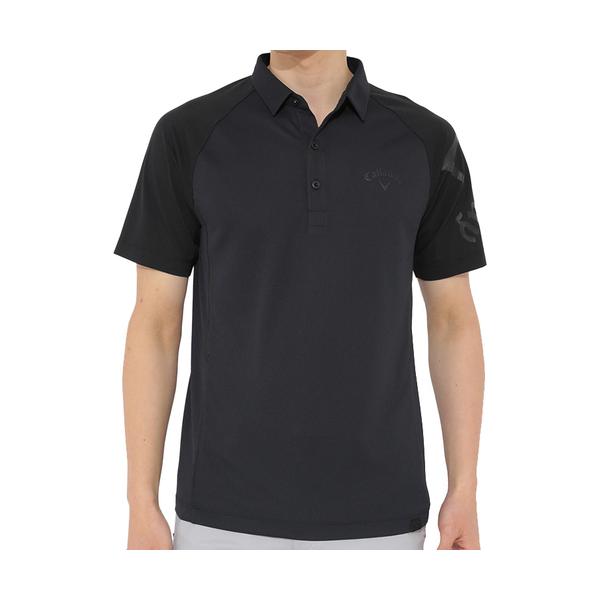 キャロウェイアパレル Callaway Apparel クローズドメッシュカノコ 半袖シャツ C22134118 1010 ブラック ポロシャツ トップス ゴルフウェア スポーツウェア