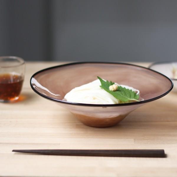 フレスコfresco M purple カスミプレート ガラス ボウル fresco