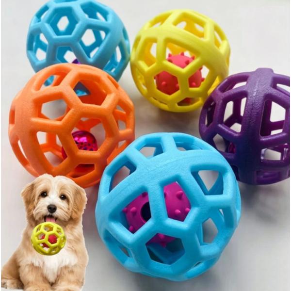 犬 おもちゃ ボール 多面体ホロウボール ペット用トイ  犬の知育玩具 解消や運動不足sk2417