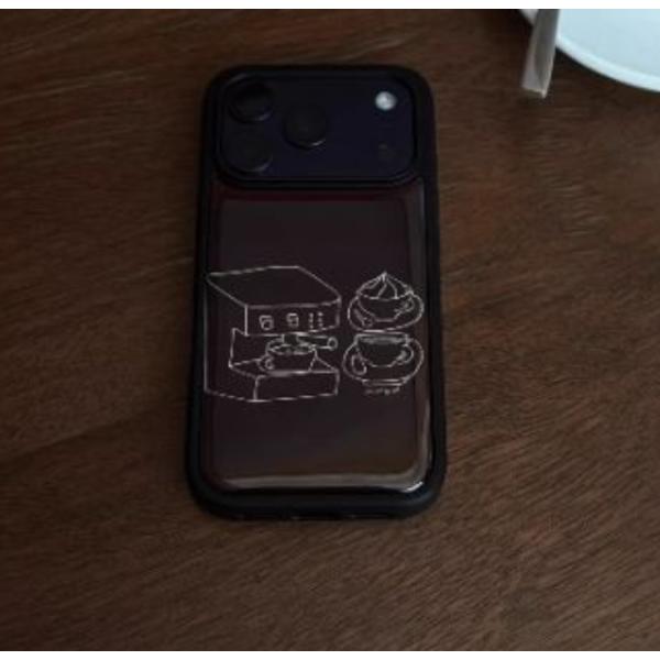 コーヒーモチーフ iPhoneケース｜可愛い保護ケース iPhone 17 Pro Max / 16 Pro Max / 15 Pro 対応 XL671