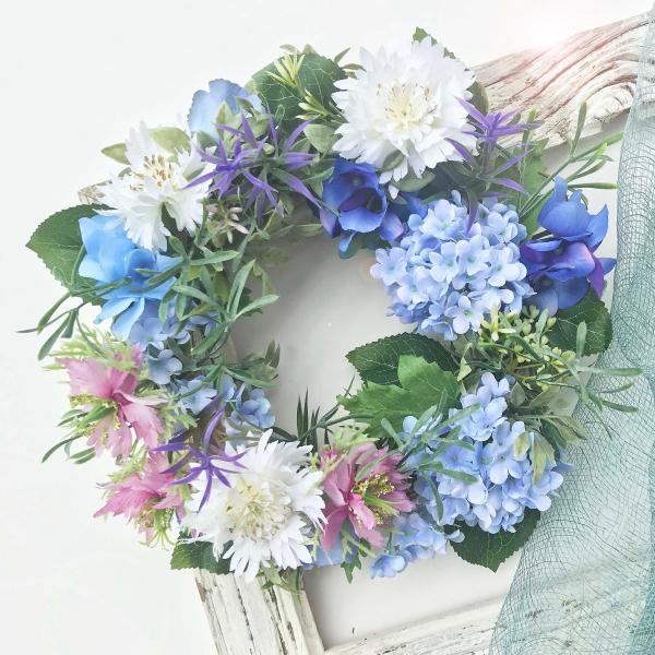 紫陽花リース hdw-30で楽しむ初夏の爽やかディスプレイ