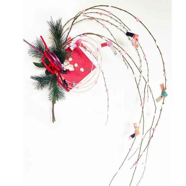 お正月飾りもち花リース NYp-11 お正月しめ縄リース : エッセンス