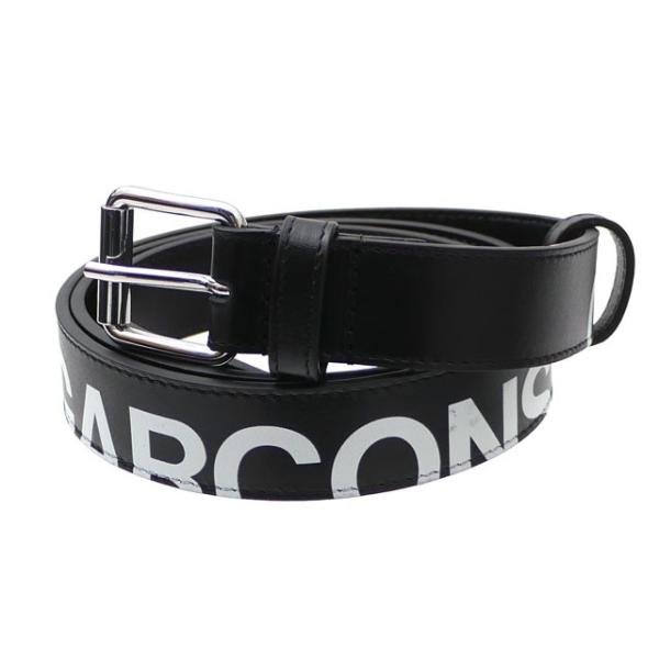 美品 COMME des GARCONS Hugeロゴ ベルト レザー S 黒 COMME des GARCONS 新品 コムデギャルソン Huge Logo Leather