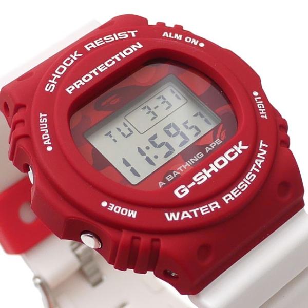 ※ろこ　G-SHOCK BAPEコラボ 赤 G-SHOCK「DW-5750」ベースのA BATHING APEコラボウォッチ