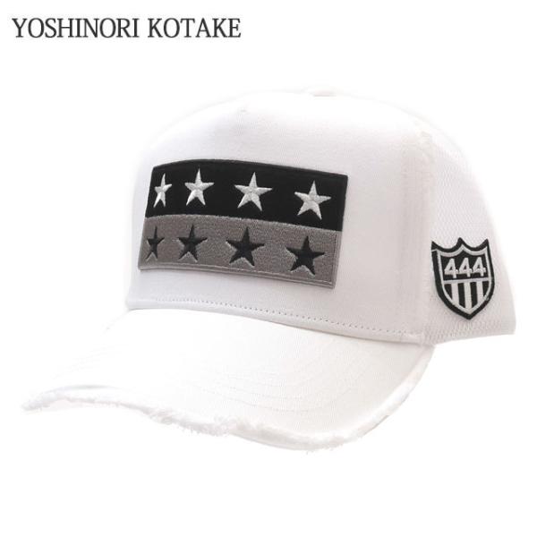 【良品】コタケヨシノリ　キャップ　側面ワッペン&後スナップ共にホワイト　レア 良品】コタケヨシノリ キャップ 側面ワッペン&後スナップ共に