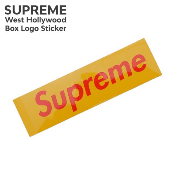Supreme ホログラム ボックスロゴ ステッカー イエロー Supreme 新品 シュプリーム SUPREME West Hollywood Box Logo