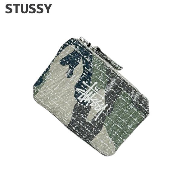 新品未使用 STUSSY NEEDLE PUNCH COIN POUCH Stussy Needle Punch Coin Pouch Camo Men's - SS24 - US