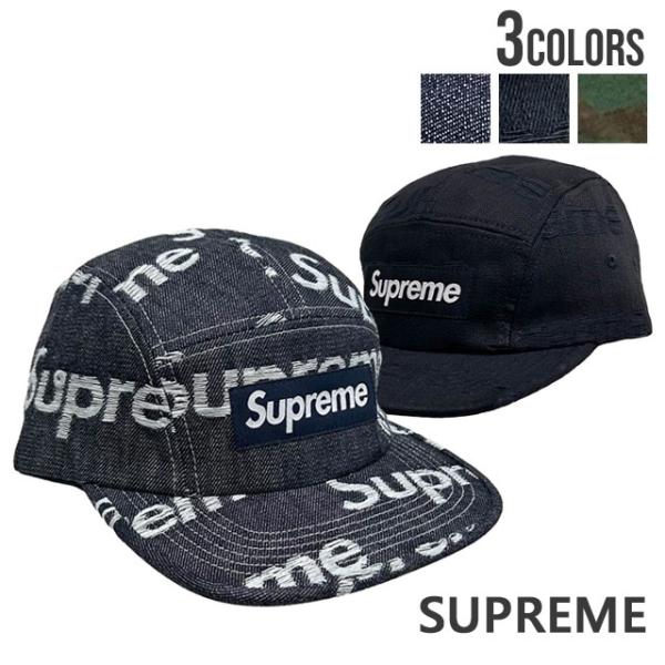 Supreme 刺繍デザイン キャンプ キャップ 帽子 Supreme（シュプリーム） 新品 SUPREME 25FW Jacquard Logos Denim