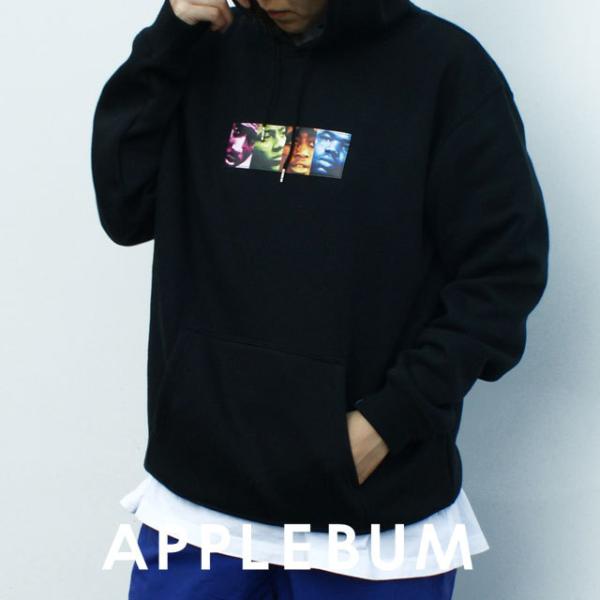 APPLEBUM プルオーバーパーカー ビッグロゴ 黒 L APPLEBUM アップルバム パーカー Logo Sweat Parka プルオーバー