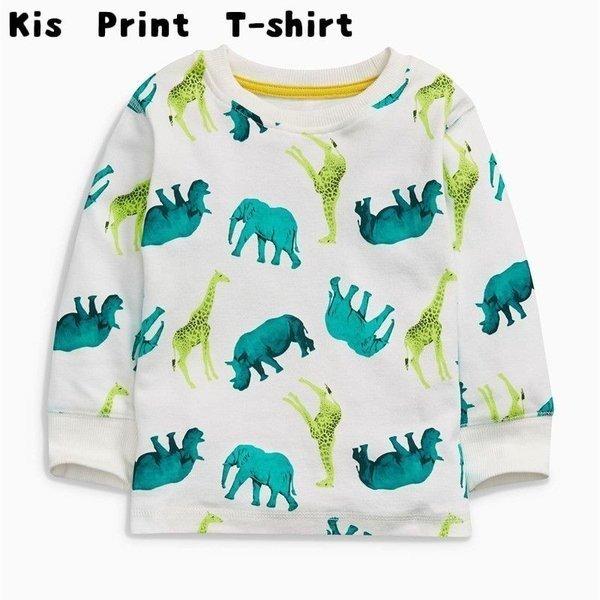 長袖tシャツ 子供服 イラスト ゾウ 動きやすい 秋冬 カジュアル 女の子 キッズ プルオーバーアニマル プリント キリン 着替え 春 男の子 丸襟 Pcfc6 エクスプローシブセールス 通販 Yahoo ショッピング