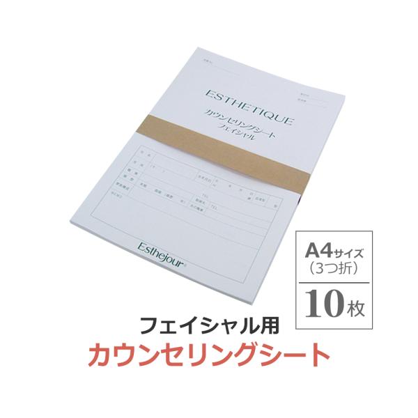送料無料 バラ売り10枚 エステティック　カウンセリングシート　フェイシャル TAKIGAWA（タキガワ）
