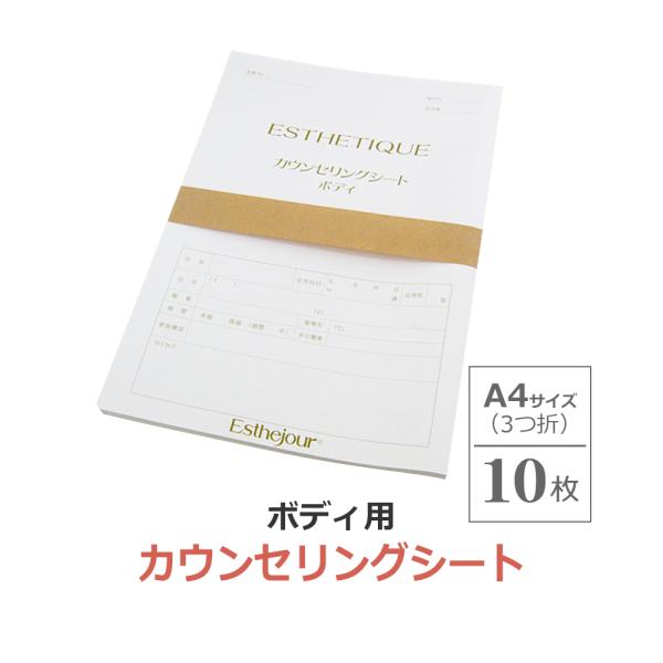 送料無料 バラ売り10枚 エステティック　カウンセリングシート　ボディ TAKIGAWA（タキガワ）