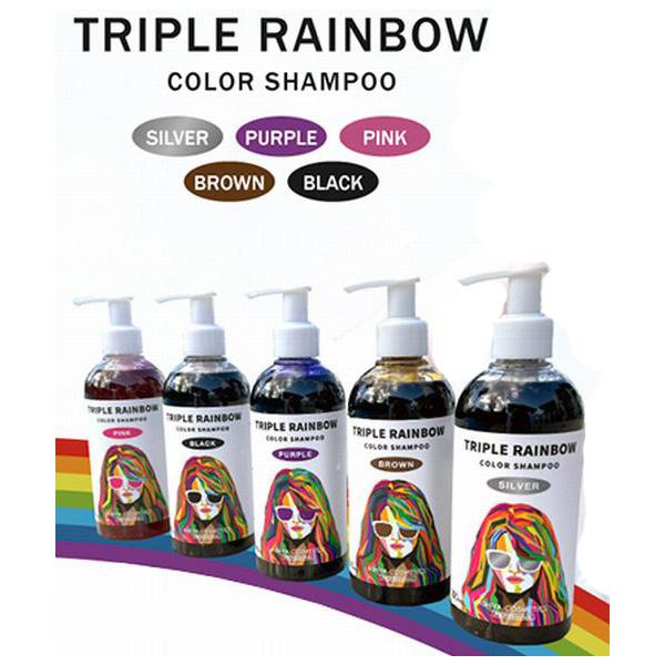 トリプルレインボー カラーシャンプー 300mL TRIPLE RAINBOW COLOR SHAMPOO 髪色持続 カラー専用 シリコンフリー パラベンフリー