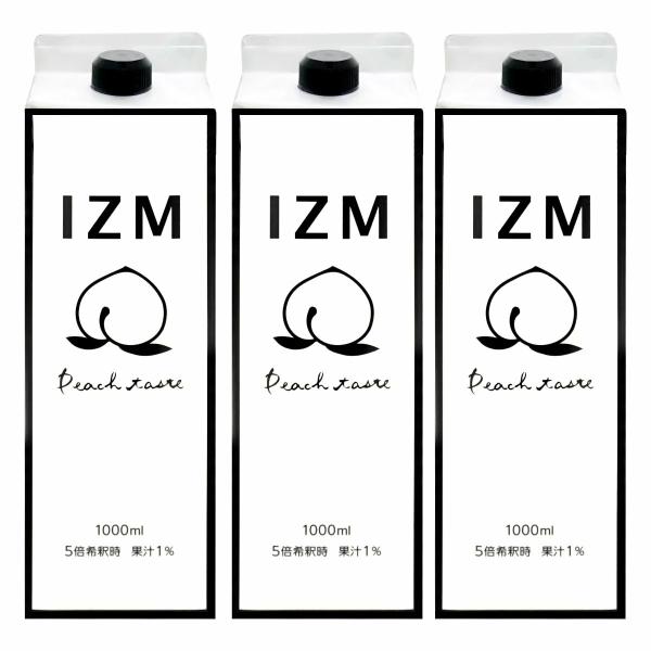 【3本セット】IZM PEACH TASTE/イズム ピーチ テイスト1000mL 酵素ドリンク 酵素 飲料 コラーゲン ヒアルロン酸 ビタミンC、ビタミンB1、B2、B6、B12配合