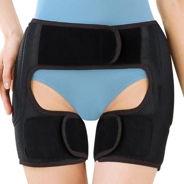 デラックス股関節ベルト 両足用 S〜M／M〜L／L〜LL ブラック 男女兼用