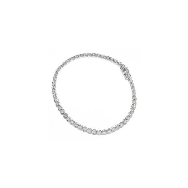 K18 1CTダイヤモンドテニスブレスレット WG(ホワイトゴールド