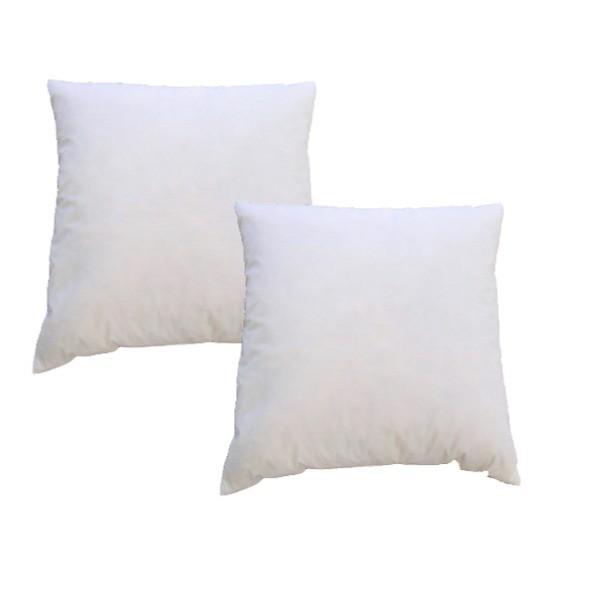 2個セット〕 シンプル 羽根クッション中材 〔ベージュ 幅45cm〕 正方形