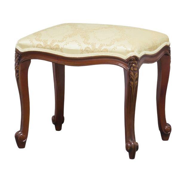 スツール 腰掛椅子 猫脚 ブラウン アンティーク調猫足スツール/腰掛椅子 〔ブラウン〕 木製