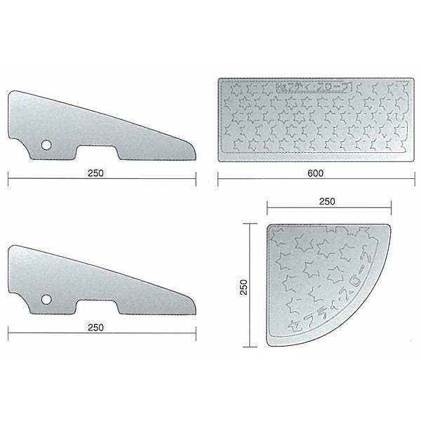 100mm段差用セット品 2900 250 95mm 駐車場のバリアフリー 段差解消 6t車まで 段差解消 G エストアガーデン 段差スロープゴム 自動車 6t車まで セフティ スロープ ゴムチップ製