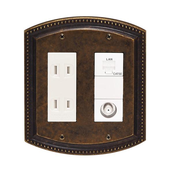 スイッチカバー プレート 6穴 6口用 コンセント コンセントカバーおしゃれ 真鍮 古色仕上げ Pb 古色 高級 金属 アンティーク レリーフ In5926 Otk Estoah Home エストアホーム 通販 Yahoo ショッピング