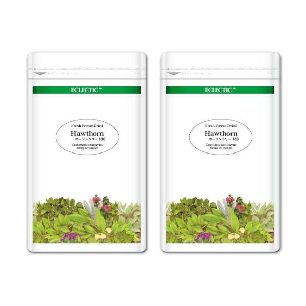 ポリフェノールを豊富に含む、自生のホーソンベリー （セイヨウサンザシの実）を使って、独自の100％フレッシュフリーズドライ製法（FFD）で作りました。ハーブ本来のパワーを引き出すホールプラント（ハーブの使用部位全体）を使用しています。ドキド...