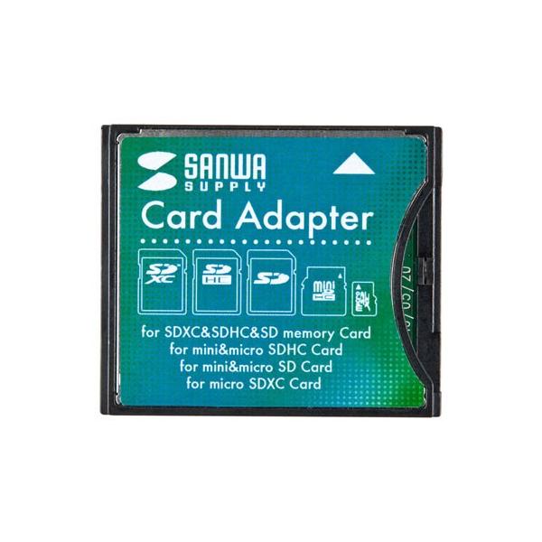 訳あり新品 SDXCカード用CF変換アダプタ 箱にキズ、汚れあり ADR-SDCF2 サンワサプライ ネコポス対応