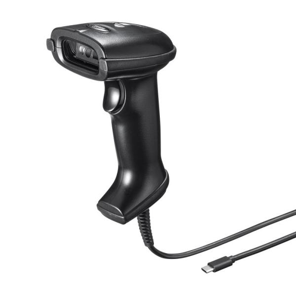 【訳あり新品】※外装パッケージにキズ、汚れがありますが商品は新品です。2次元コード＆1次元コード読み取り対応の有線バーコードリーダー。。サンワサプライ。＜関連キーワード＞BCR-TC2D1BK USB Type-C 2次元バーコードリーダー...