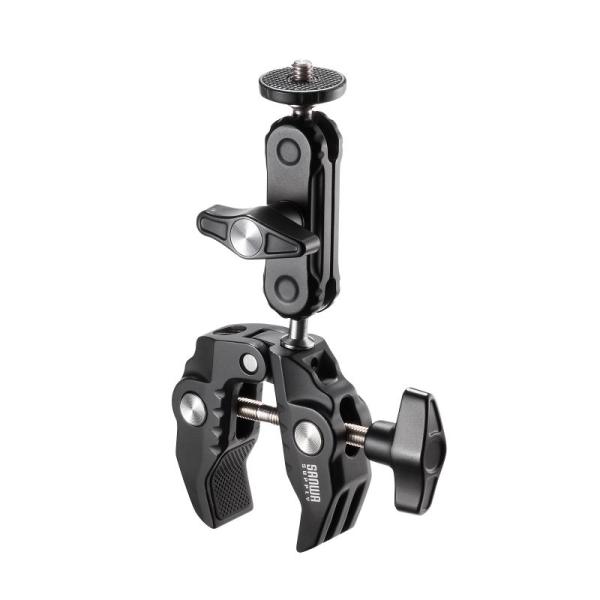 【訳あり新品】※外装パッケージにキズ、汚れがありますが商品は新品です。柱や机など様々な場所にカメラを取り付け可能なクランプマウント。CR-LACAM5。サンワサプライ＜関連キーワード＞CR-LACAM5 クランプ式 カメラマウント サンワサ...