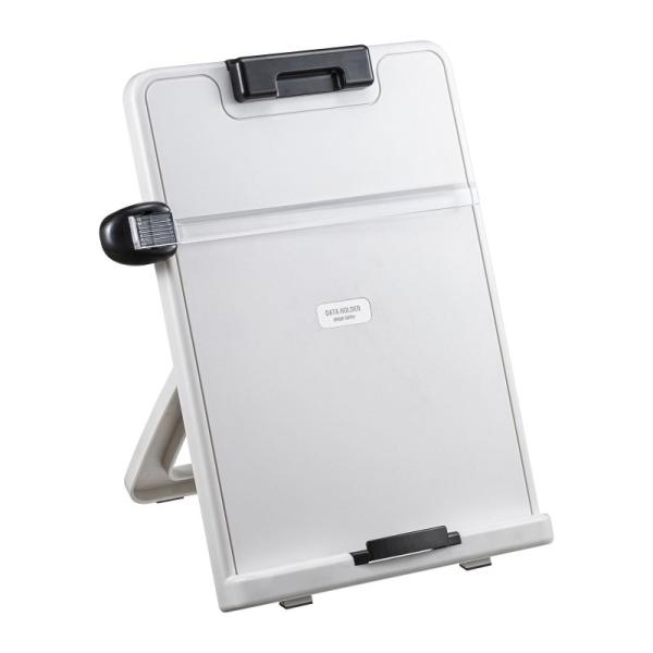 【訳あり新品】※外装パッケージにキズ、汚れがありますが商品は新品です。自然な角度で資料が見やすいデータホルダー。DH-322GY＜関連キーワード＞DH-322GY データホルダー 据え置きタイプ A4サイズ20枚 スケール 角度調整 コンパ...