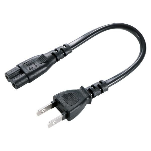 他サイト： 訳あり新品 電源コード 2P ストレートプラグ 0.2m トラッキング火災予防 絶縁キャップ付き ※箱・ KB-DM2S-02 サンワサプライ 外装に傷・汚れありの商品画像