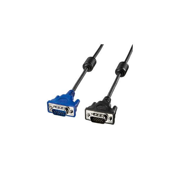 訳あり新品 極細のミニD-sub15pinのアナログRGB VGA 、デイスプレイケーブル 10m ※箱にキズ、汚れ・ KC-H100 サンワサプライ 外装に傷・汚れあり