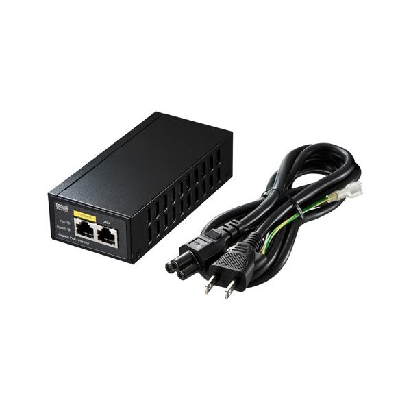 他サイト： 訳あり新品 PoEインジェクター PoE給電対応ネットワークにできる ギガ転送 壁掛け 箱にキズ、汚れあり LAN-GIHINJ2 サンワサプライの商品画像