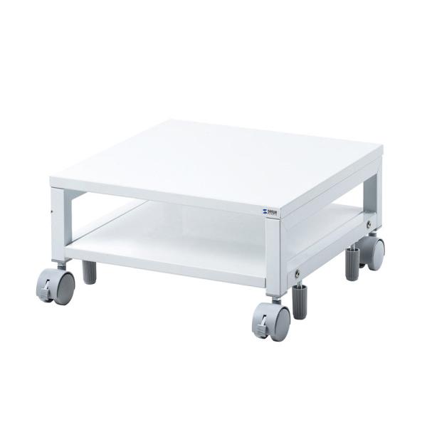 【訳あり新品】※外装パッケージにキズ、汚れがありますが商品は新品です。A4用紙が置ける棚付き小型プリンター用プリンター台。ホワイト。幅400×奥行き400mm。＜関連キーワード＞LPS-T4040SL プリンター台 ロータイプ プリンタース...