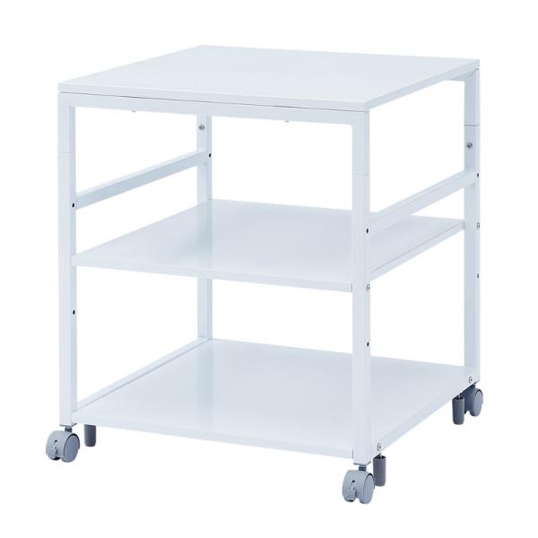 【訳あり新品】※外装パッケージにキズ、汚れがありますが商品は新品です。高さ700・720mmの2段階で変更できるスチール製プリンタスタンド。幅600×奥行き600×高さ700mm。＜関連キーワード＞プリンター台 スチール製 レーザープリンタ...