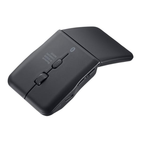 訳あり新品 Bluetoothマウス 薄型 5ボタン 戻る進むボタン USB充電式 IRセンサー 折りたたみ式 MA-BIS5116BK サンワサプライ 外装に傷・汚れあり ネコポス対応