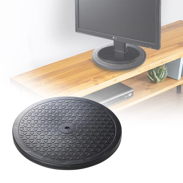 好きな方向へ回せる回転台。テレビ、モニター、ディスプレイやノートパソコンに。軽い力でラクラク360度回転。電話やディスプレイラックに。撮影時の回転盤にも使える。