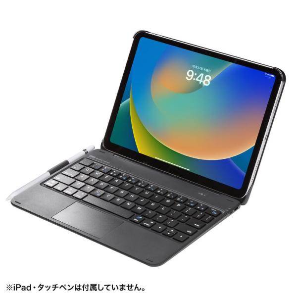 iPadケース一体型キーボード/2022年版10.9インチiPad 第10世代 iPad A16 Bluetooth マグネット タイプC充電 EEXP-BTIPAD3BK