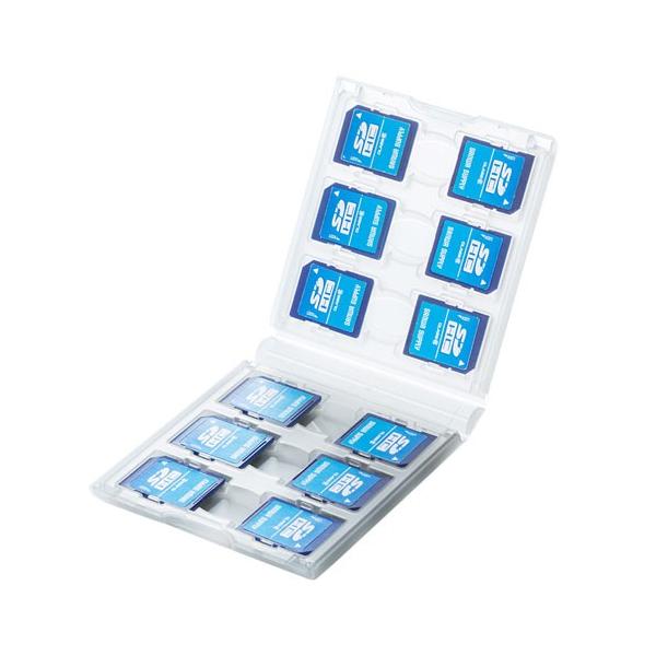 他サイト： SDカードケース 12枚収納 クリア FC-MMC26CL サンワサプライ ネコポス対応の商品画像