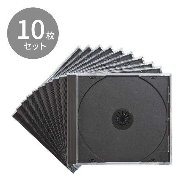 訳あり新品 プラケース 10枚セット Blu-ray DVD CD収納 ブラック FCD-PN10BKN サンワサプライ 外装に傷・汚れあり