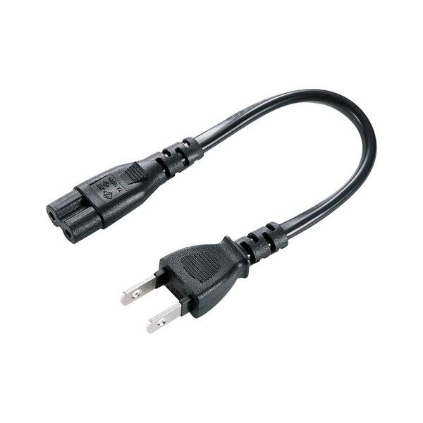 他サイト： 電源コード 2P ストレートプラグ 0.2m トラッキング火災予防絶縁キャップ付き  KB-DM2S-02 サンワサプライ ネコポス非対応の商品画像