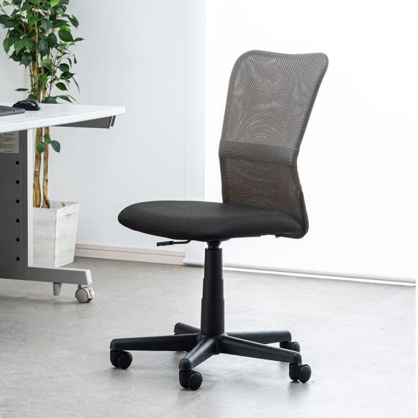 メッシュチェア 肘なし ガス圧リフト ランバーサポート グレー out-SNC-ASNET4GY アウトレット