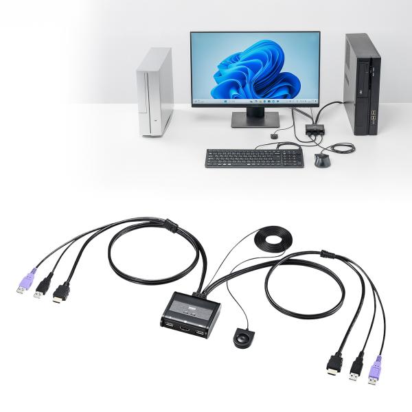 SANWA SUPPLY（サンワサプライ） パソコン自動切替器 2:1 HDMI対応