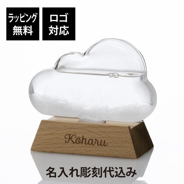 ストームグラス クラウド 名前 名入れ 彫刻 刻印 名入れギフト プレゼント 誕生日 お祝い 引越祝い 結婚祝い 気象予報 幻想的 シンプル 結晶 インテリア
