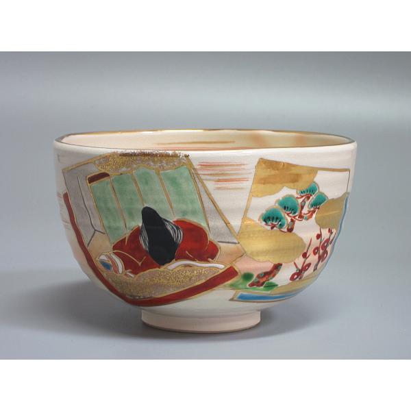 色絵色紙茶碗 中村陶彩造 共箱 : 茶道具商 越中屋 - 通販 - Yahoo 