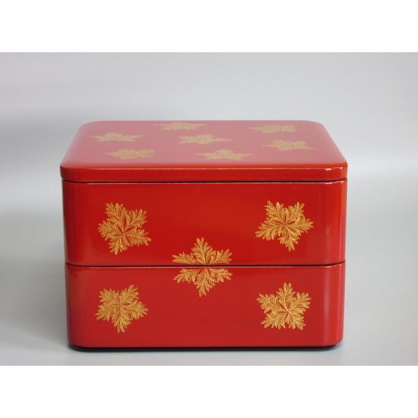 輪島塗　朱呂色塗　忍草　沈金2段重箱 輪島塗 朱呂色塗忍草沈金二段重 化粧箱 : 茶道具商 越中屋 - 通販
