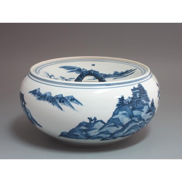 茶道具 水指 青染付け 徳泉造 茶道具 水指 青染付け 徳泉造 茶道具 水指 青染付け 徳泉造 茶器